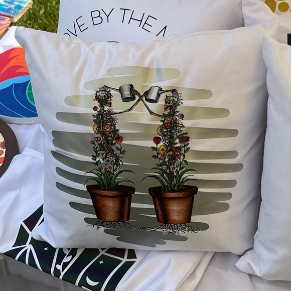 16” throw pillow. “help each other grow” - Picture 3 of 3